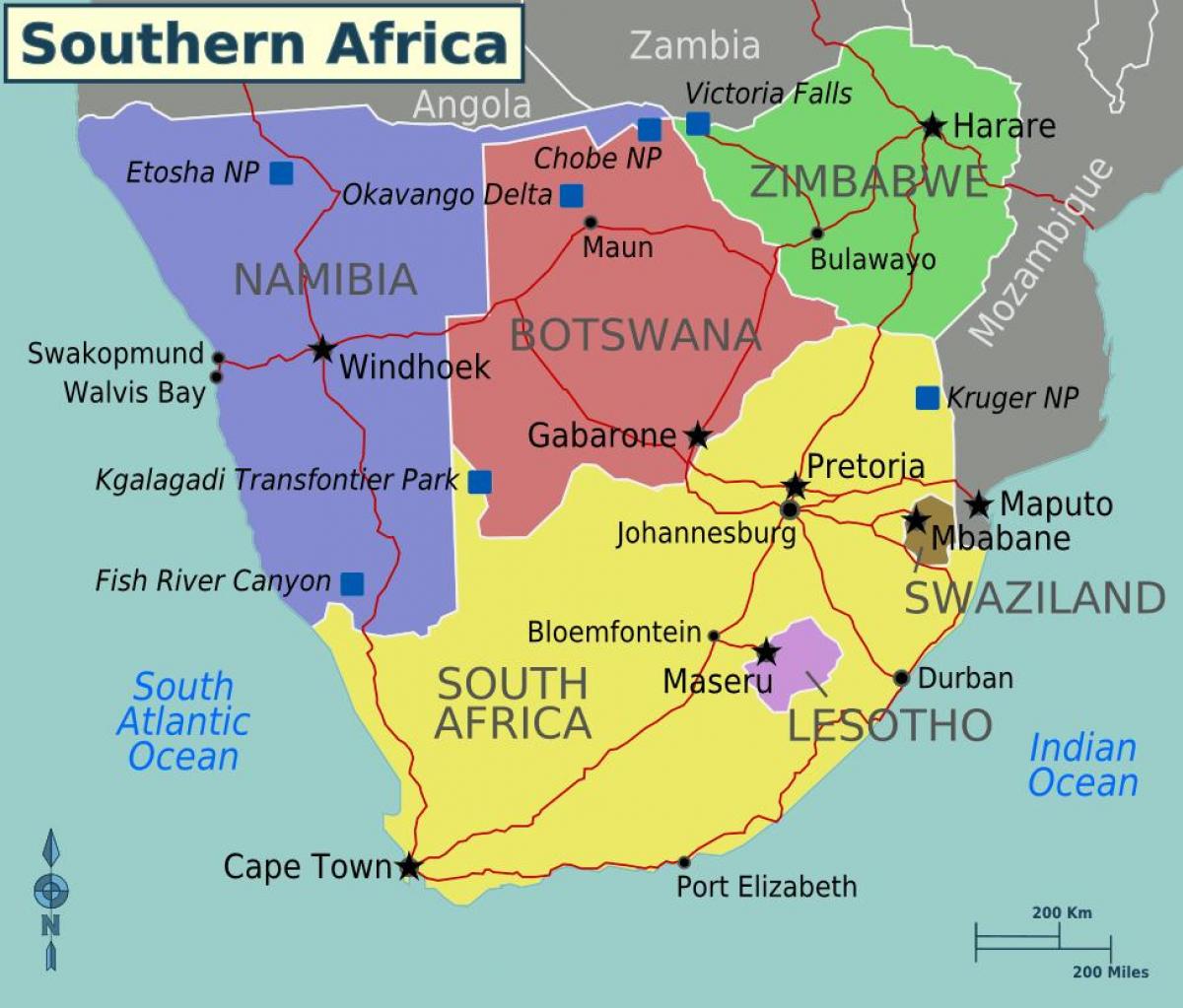 Карта мапуту Свазиленд